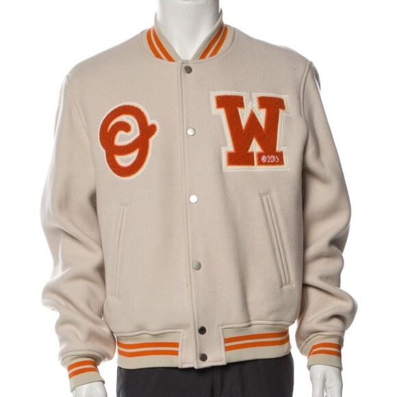 Off-White Wool Varsity Jacket - Picture 1 of 3
